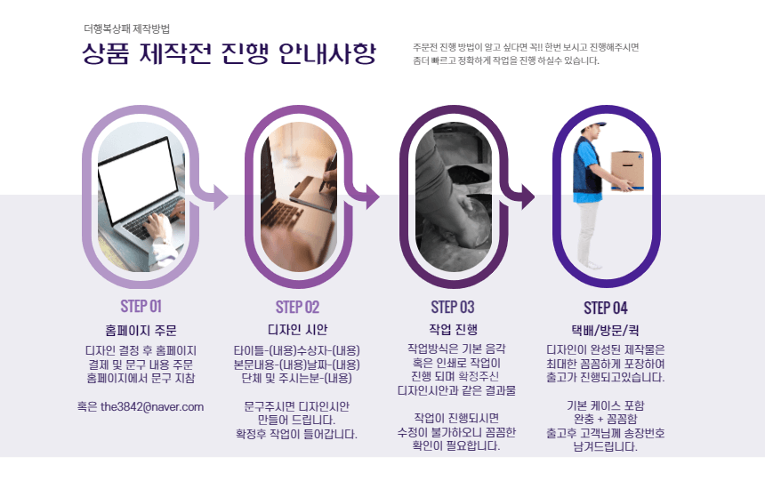 감사패 No21 작업 진행 안내사항